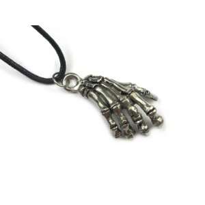  Creeping Hand Pewter Pendant with Adjustable Cord Necklace 