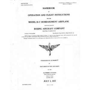  Boeing B 17 A Aircraft Operation and Flight Manual Boeing Books
