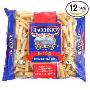 Racconto Cut Ziti, 16 Ounce Packages (Pack of 12)  Grocery 