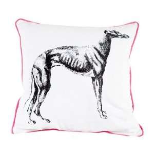  Room Service Hollywood Regency Greyhound Pillow, 20 inches 