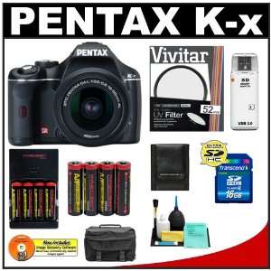  Pentax K x Digital SLR Camera (Black) with 18 55mm Zoom Lens 