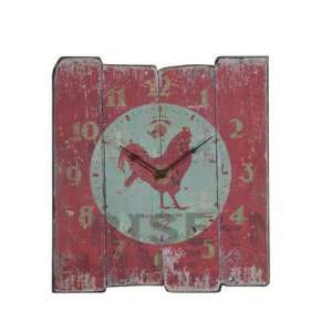 Red Rooster Panel Clock 