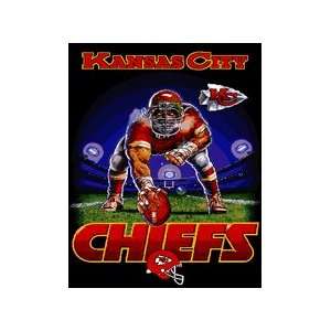   Kansas City Chiefs 3 Point Stance Afghan Blanket