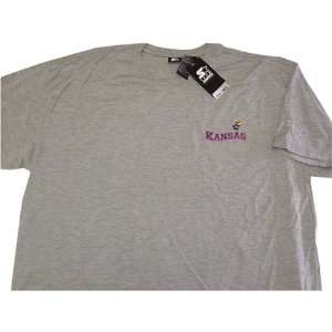  Kansas Jayhawks Grey Dristar T shirt Medium Sports 