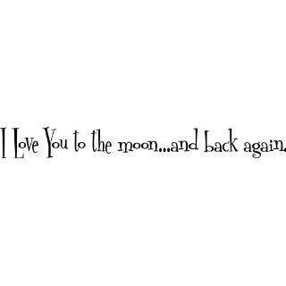 love you to the moonand back again wall art wall sayings