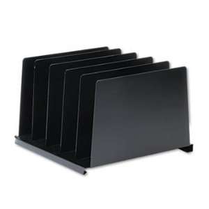  Angled Vertical Organizer, Five Sections, Steel, 14 1/2 x 