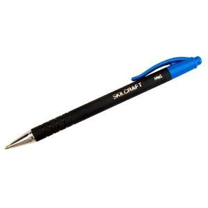  Rubberized Ballpoint Retractable Pen, Blue Ink, Medium 