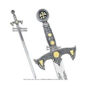 47 Medieval Templar Knight Crusader Sword With Leather Sheath  