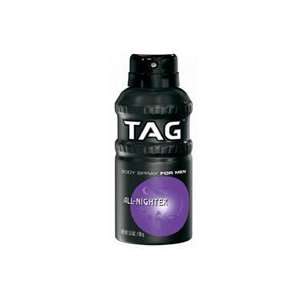 Tag Body Spray For Men All Nighter 3.5 Oz/6 Count Health 