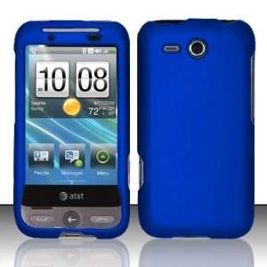 Blue Rubberized Snap on Hard Skin Shell Protector Faceplate Cover Case 