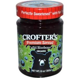 Crofters Organic   Premium Fruit Spread, Wild Blueberry   10oz 