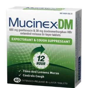 Mucinex DM Expectorant & Cough Suppressant 40 ct. (Quantity of 2)