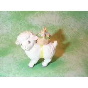    MERRY MINIATURE   LAMB WITH EASTER BASKET ON BACK