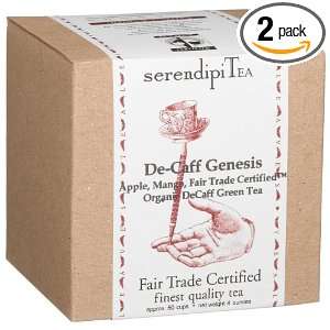 SerendipiTea De Caff Genesis, Apple, Mango & Organic Green Tea, 4 