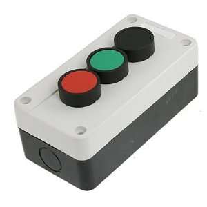   Green Black Flat Cap Momentary Push Button Switch Station Automotive