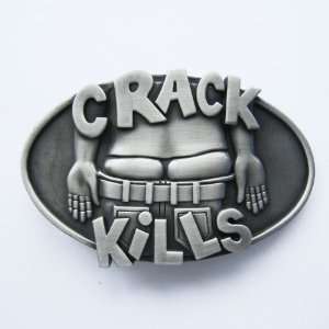 Crack Kills Belt Buckle