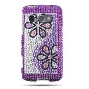  HTC 7 Surround Full Diamond Graphic Case   Purple Daisy (Free 