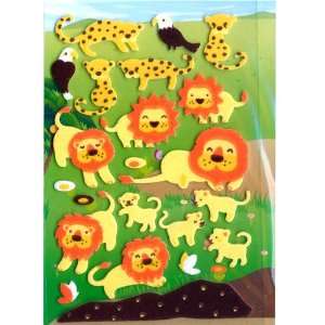  Real Felt Fun Easy Stickers   Lions, Cubs, Eagles, Flowers 