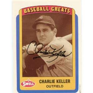 Charlie Keller Autographed 1990 Swell Card  Sports 