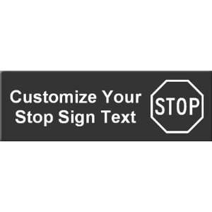  STOP Symbol Sign Trumpeteur Frosted, 12 x 4 Office 