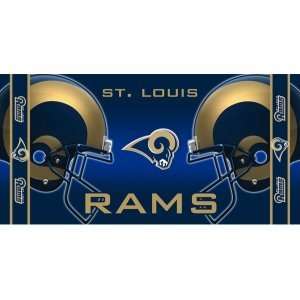 St. Louis Rams Beach Towel Featuring Colorfast Team Graphics Fiber 