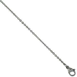  Surgical Steel 1.5 mm ( 1/16 in. ) Flat Cable Chain 16 in 