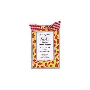  Leopard Red & Yellow Birthday Party Invitations Health 