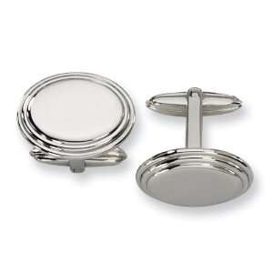  Chisel Polished Ovals Stainless Steel Cuff Links Chisel 
