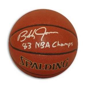  Bobby Jones Autographed Indoor Outdoor Nba Basketball 