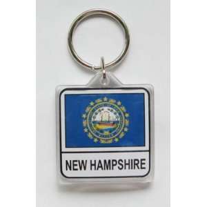 New Hampshire   Lucite Keyring