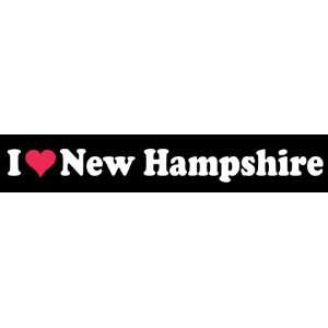  8 I Love Heart New Hampshire State Vinyl Decal Sticker 