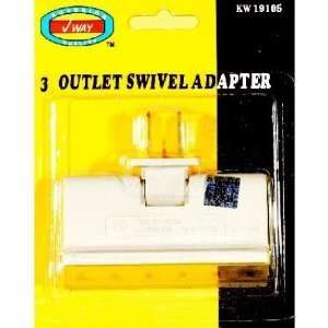   Outlet Swivel Wall Tap Adapter Triple Way 2 Prong