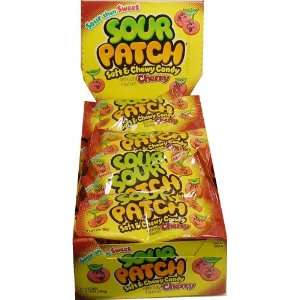 Sour Patch Cherry Sour Candy 24ct  Grocery & Gourmet Food