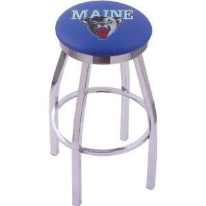 University of Maine Steel Stool with Flat Ring Logo Seat and L8C2C 