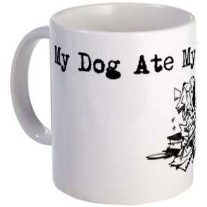    My Dog Ate My Lesson Plans Funny Mug by 