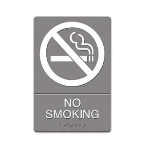  ADA Sign No Smoking Symbol w/Tactile Graphic Case Pack 2 