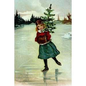 Exclusive By Buyenlarge Christmas Ice Skate 28x42 Giclee on Canvas 
