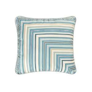  Jacobean Blue Stripes Throw Pillow