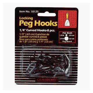  Lehigh Group/Crawford #18125 8PK1/4 Curved Peg Hook