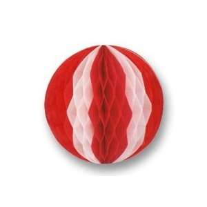  19 in. Red/White Tissue Ball Toys & Games