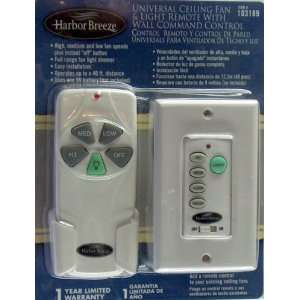 CEILING FAN & LIGHT REMOTE WITH WALL COMMAND CONTROL