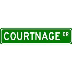 COURTNAGE Street Sign ~ Personalized Family Lastname Sign 