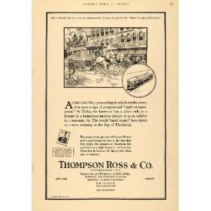  1929 Ad Thompson Ross & Co. Utility Horse Carriage Rail 