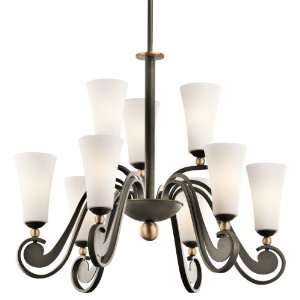 Kichler 42787OZ Olde Bronze Clermont Transitional 9 Light Up Lighting 