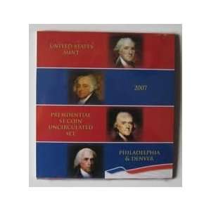    2007 Presidential $1 Coin Uncirculated Set 