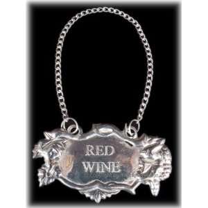  Set 3 Silver Silverplated Grape Wine Labels on Chain