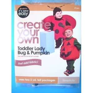   ITS SEW EASY CREATE YOUR OWN TODDLER LADY BUG & PUMPKIN PATTERN KIT