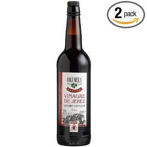 Columela Sherry Wine Vinegar, Spain, 25 Ounce Glass Bottles (Pack of 2 