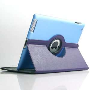 Colors] PU Leather Cover Case Stand can Rotate 360° for Apple iPad 