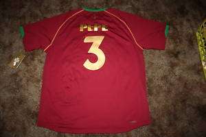 PEPE SIGNED PORTUGAL NATIONAL TEAM NIKE SOCCER JERSEY  